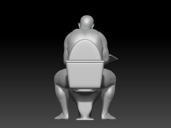 SW9221 Man Reading on Toilet