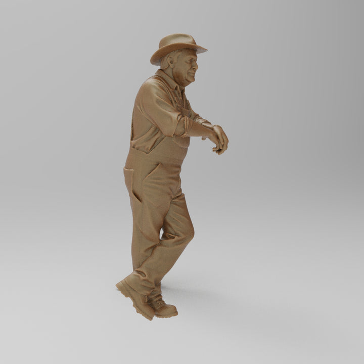 SW8012 Farmer in Overalls leaning on Gate