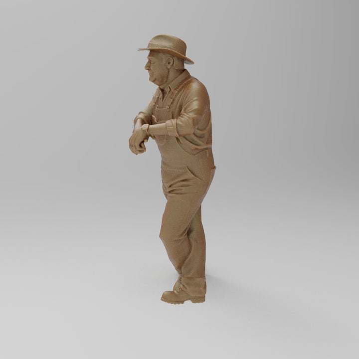 SW8012 Farmer in Overalls leaning on Gate