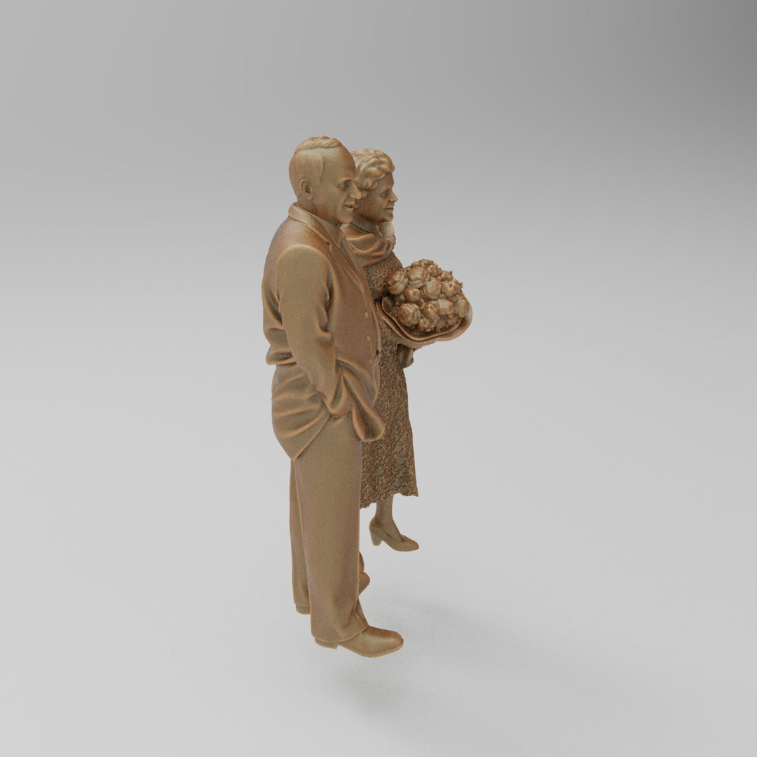 SW012 Older Couple with flowers