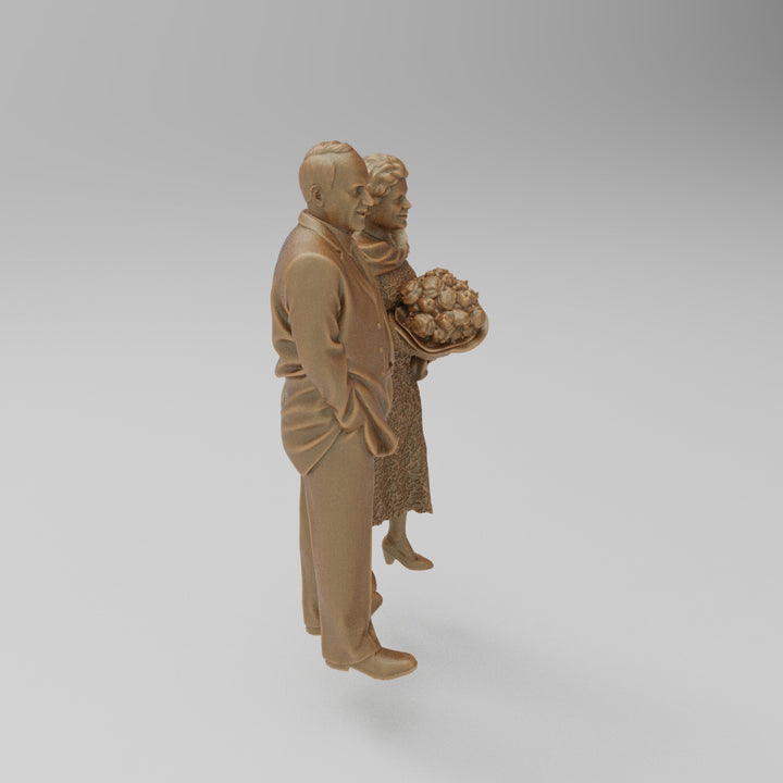 SW012 Older Couple with flowers