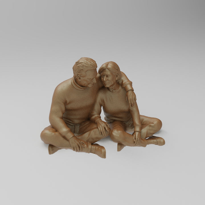 SW8040 Timeless Older Couple sitting on Floor