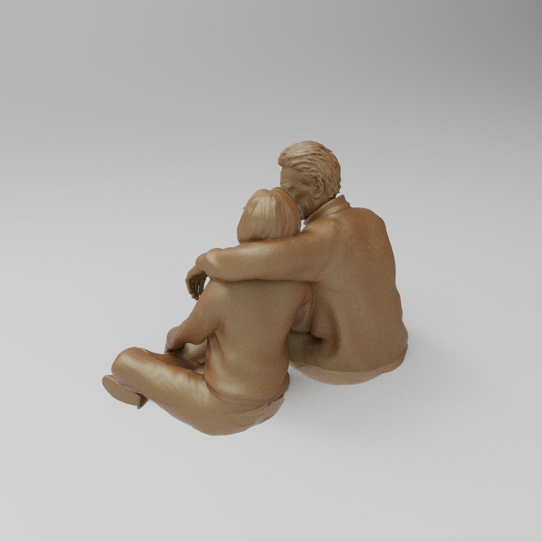 SW8040 Timeless Older Couple sitting on Floor