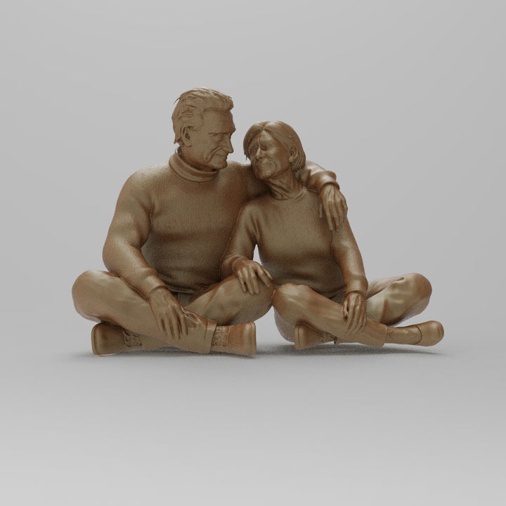 SW8040 Timeless Older Couple sitting on Floor
