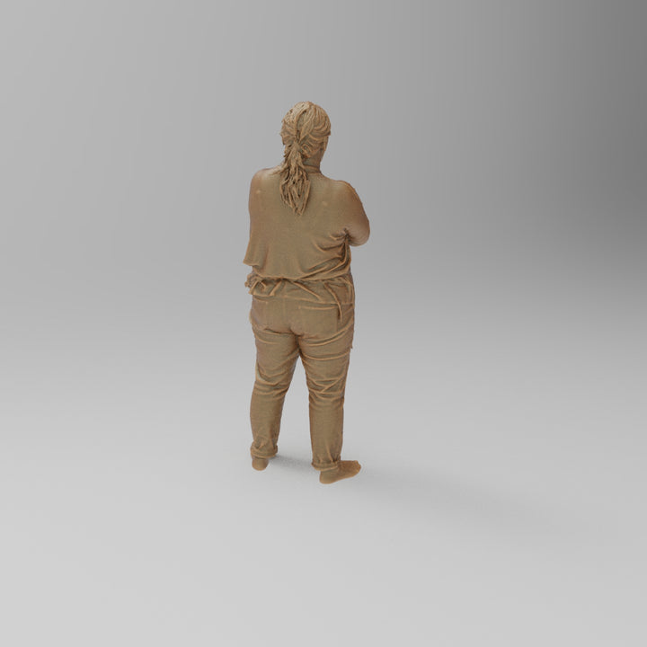 SW1137 Lady Carrying hammer wearing Apron