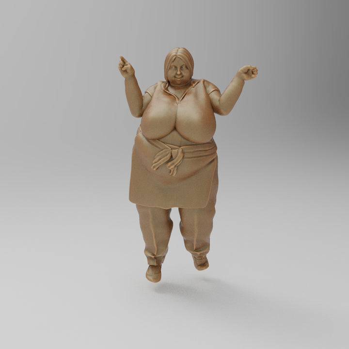 SW1100 Large Waitress Hands Up