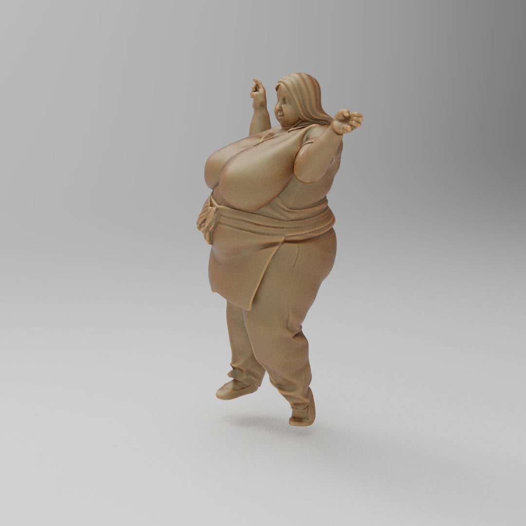 SW1100 Large Waitress Hands Up