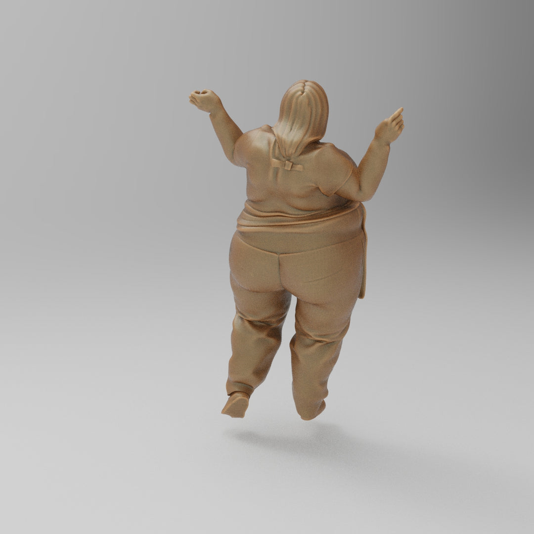 SW1100 Large Waitress Hands Up