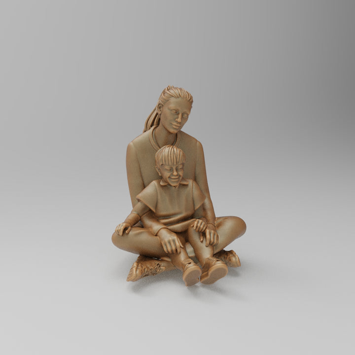 SW885 Mum sitting on floor with son