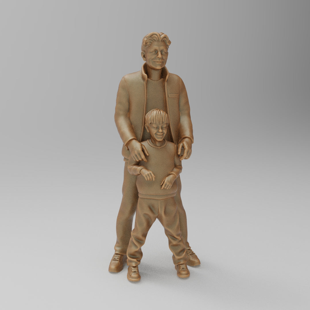 SW881 Father with Son Standing in front