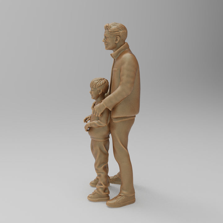 SW881 Father with Son Standing in front