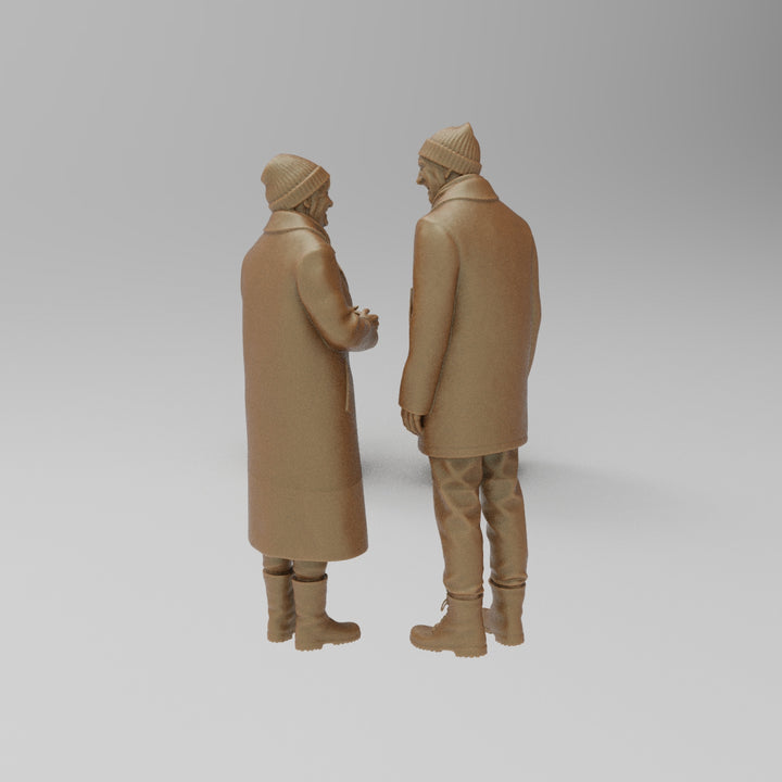 SW8064 2 Pensioners in winter coats