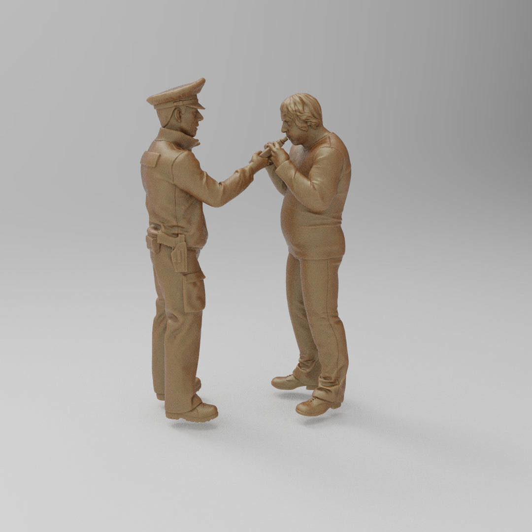 SW8210 Policeman taking breath test