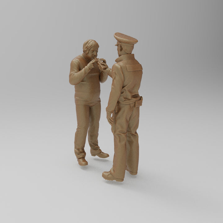 SW8210 Policeman taking breath test