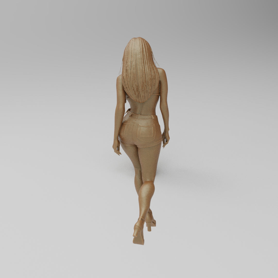 SW8167 Young Girl in Shorts and Bikini Top