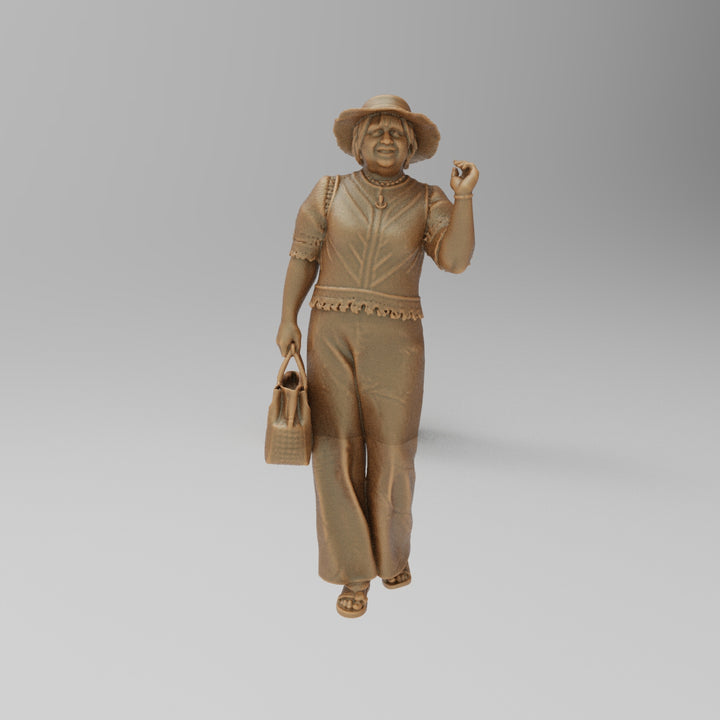 SW8187 Lady in Summer Clothes and Hat