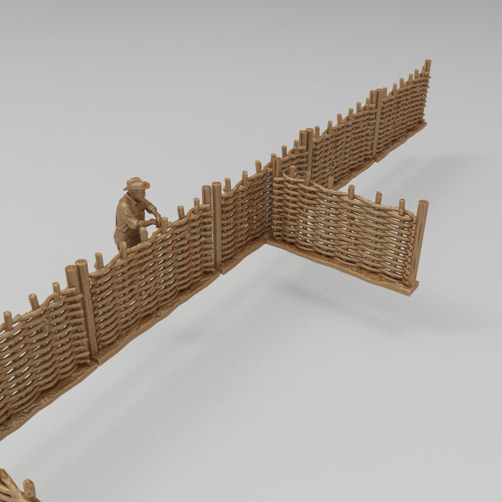 SW8241 Wicker Fence Panels (With Base) and Farmer