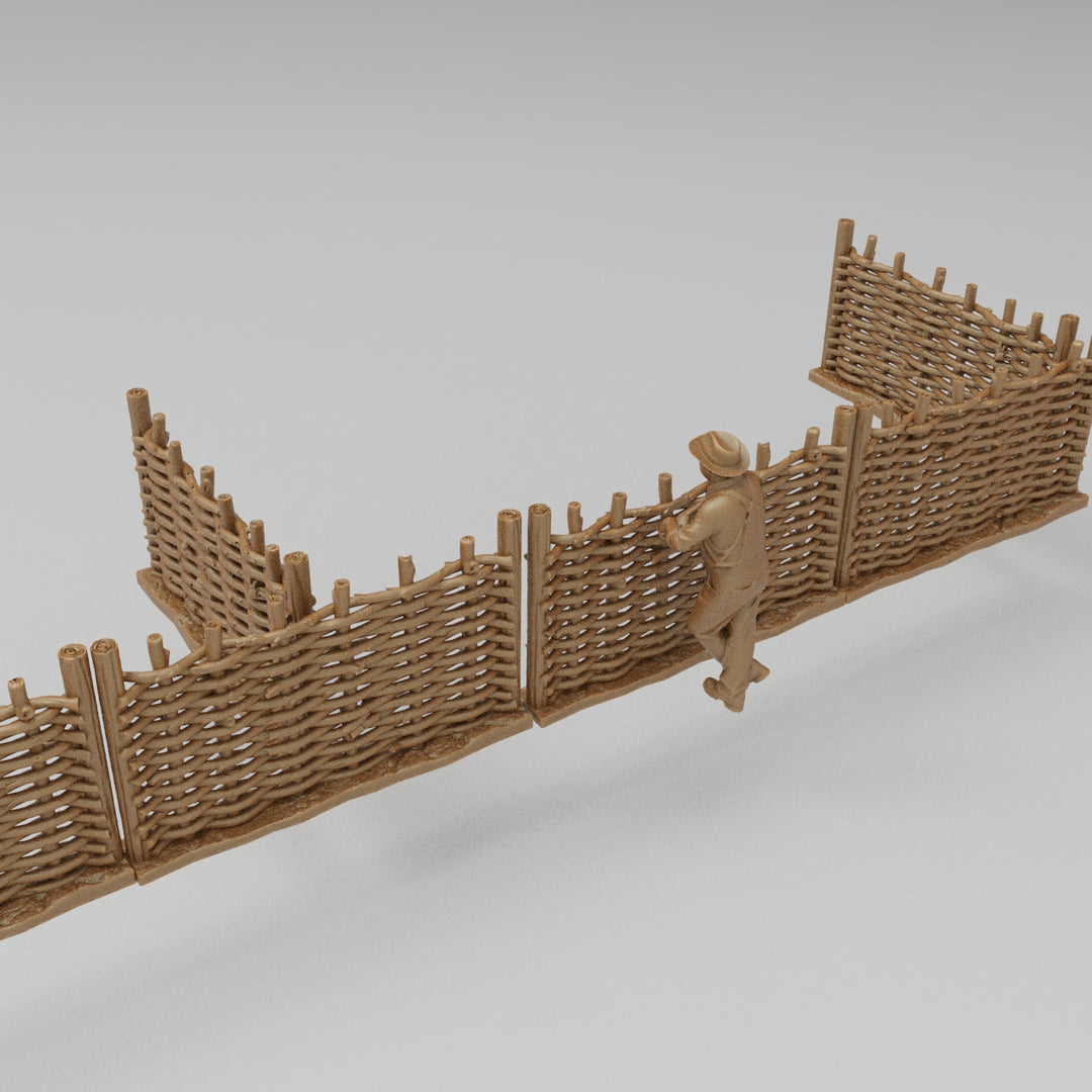 SW8241 Wicker Fence Panels (With Base) and Farmer