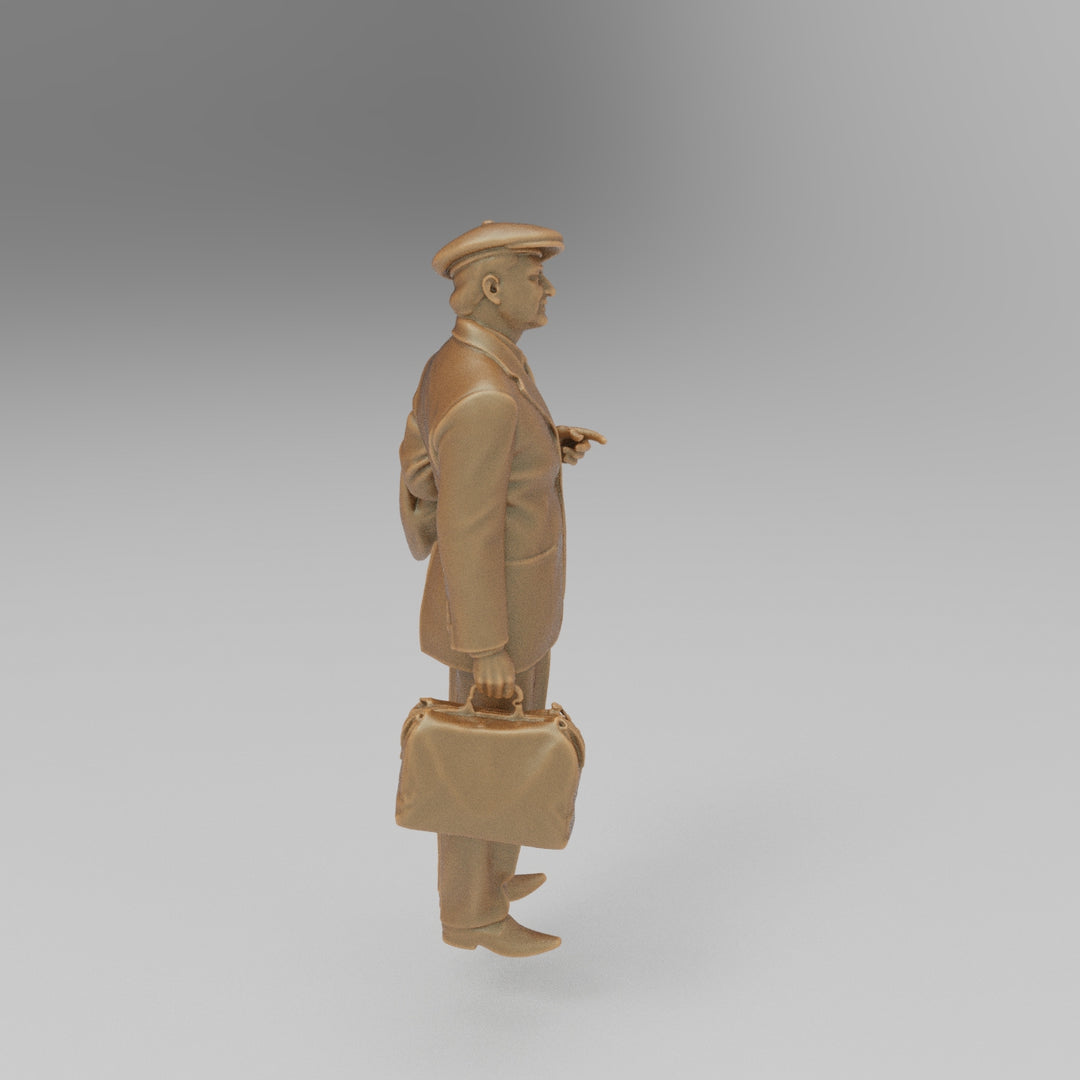 SW3005 Male in Flatcap with Luggage