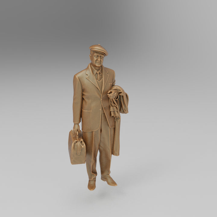 SW3005 Male in Flatcap with Luggage