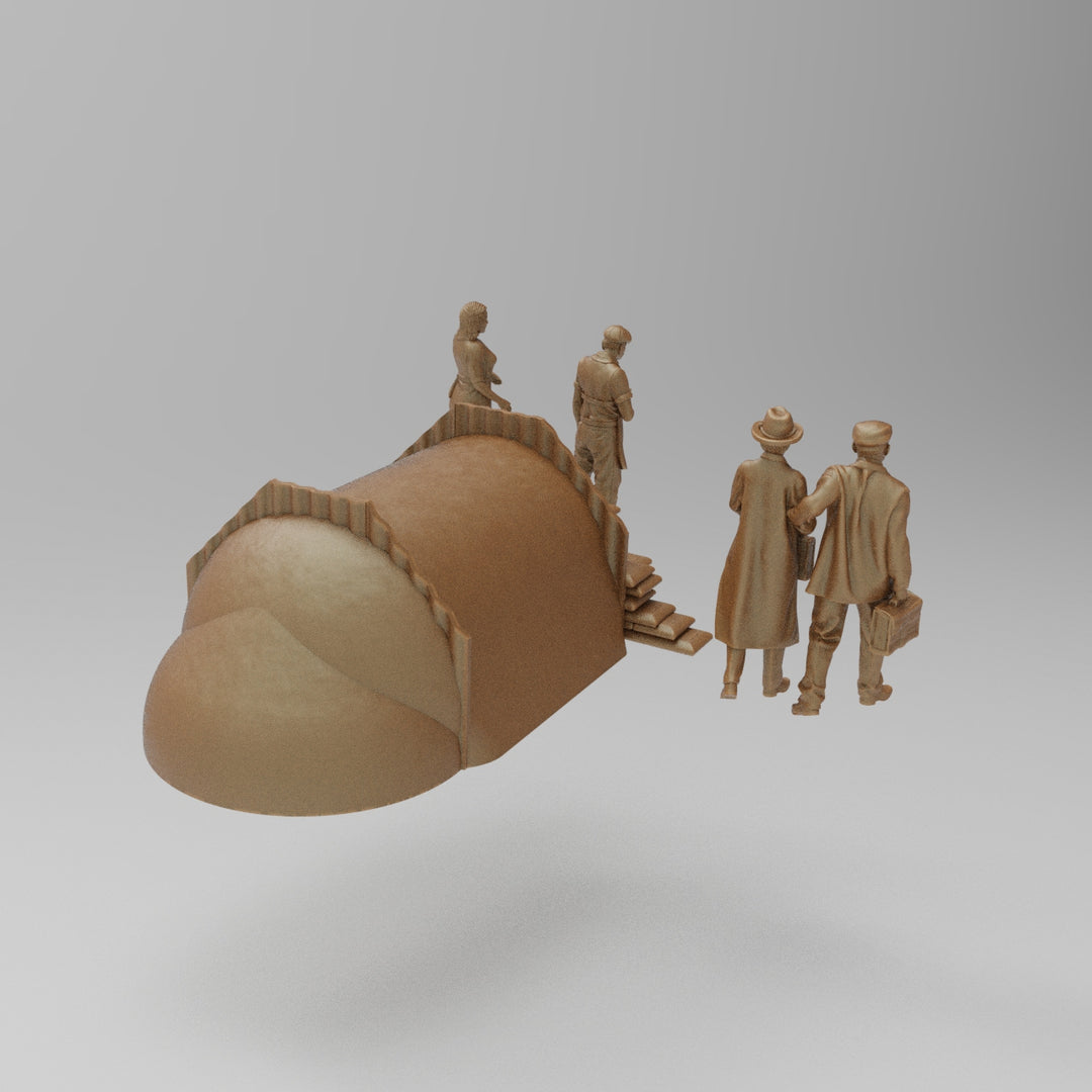 SW1940 WW2 Anderson Shelter and Figures