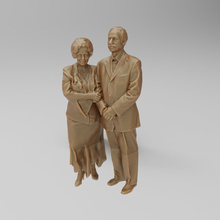 SW863 Elderly Couple arm in arm