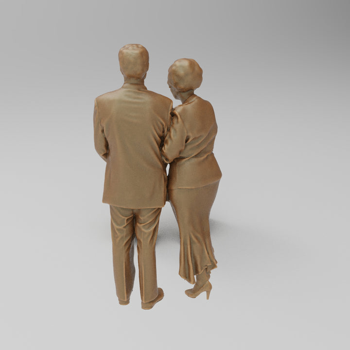 SW863 Elderly Couple arm in arm