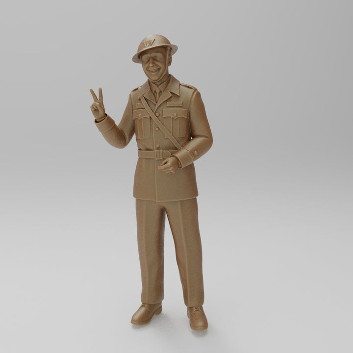 SW9111 WW2 ARP Warden Victory Sign