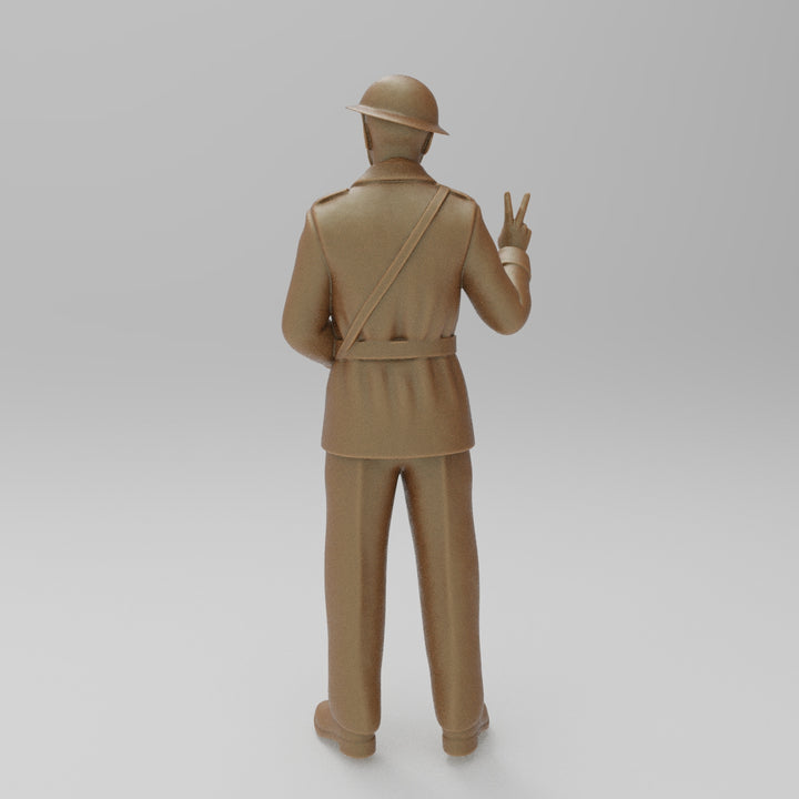 SW9111 WW2 ARP Warden Victory Sign