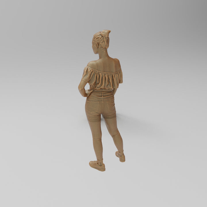 SW451 Asian Female With Frilly Top