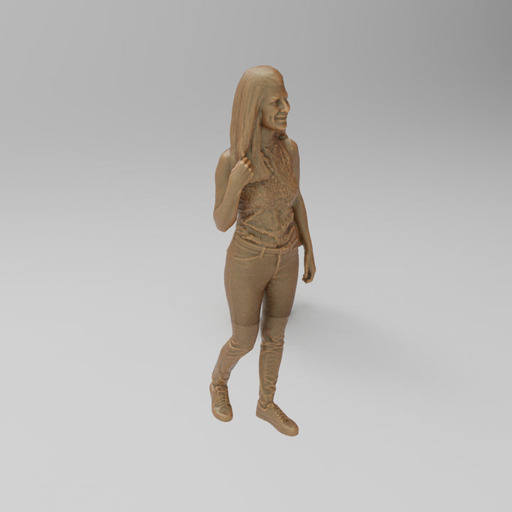 SW046 Female in Summer Clothes with Shoulder Bag