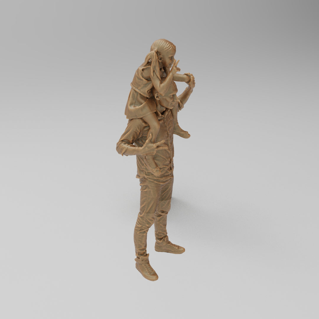 SW001 Dad with Daughter on Shoulders