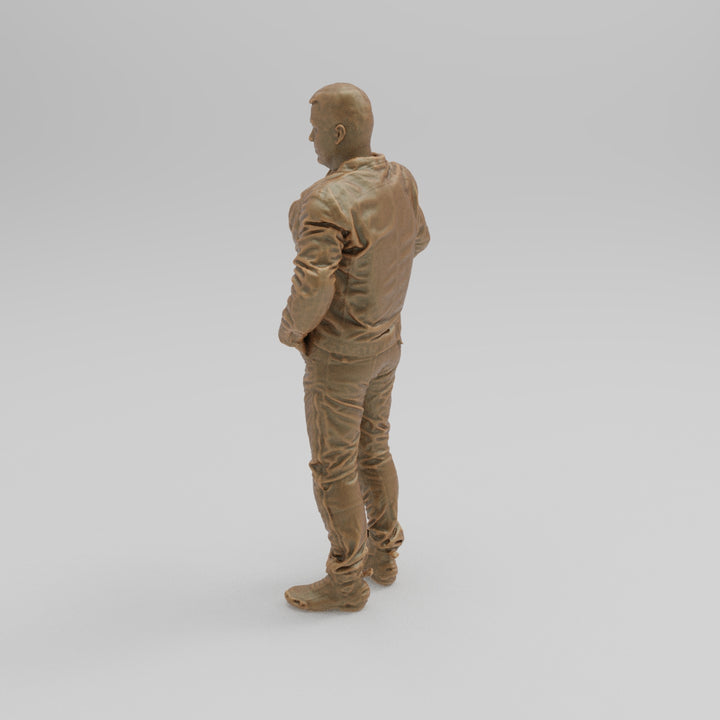 SW036 Young Motorcyclist in Leathers