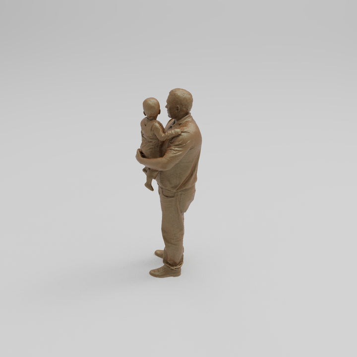 SW085 Young Dad with Child in Arms