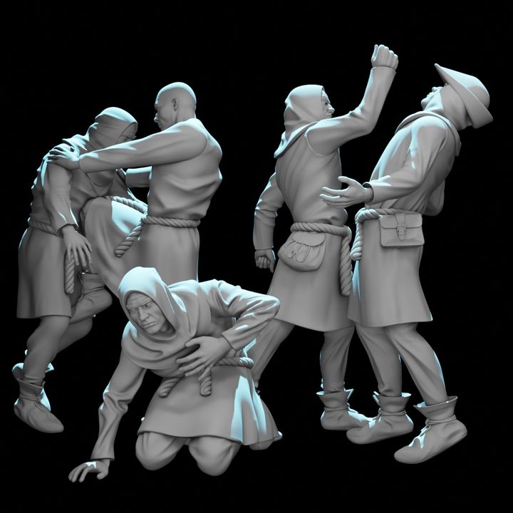 SW9045 Medieval Males Fighting
