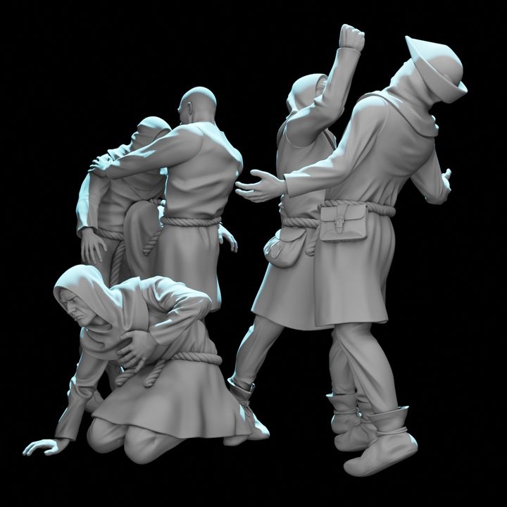 SW9045 Medieval Males Fighting