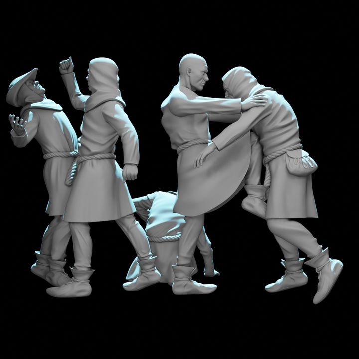 SW9045 Medieval Males Fighting
