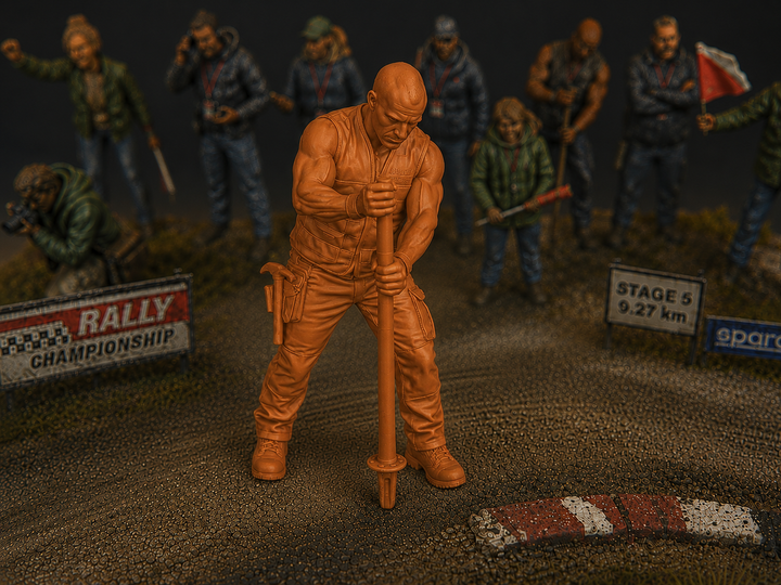 WOSC012 - Trackside Rally Crew - The Barrier Marshal (Male)