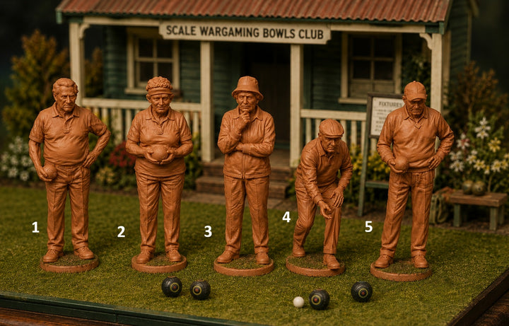 SW9352 Grass Lawn Bowls Figures