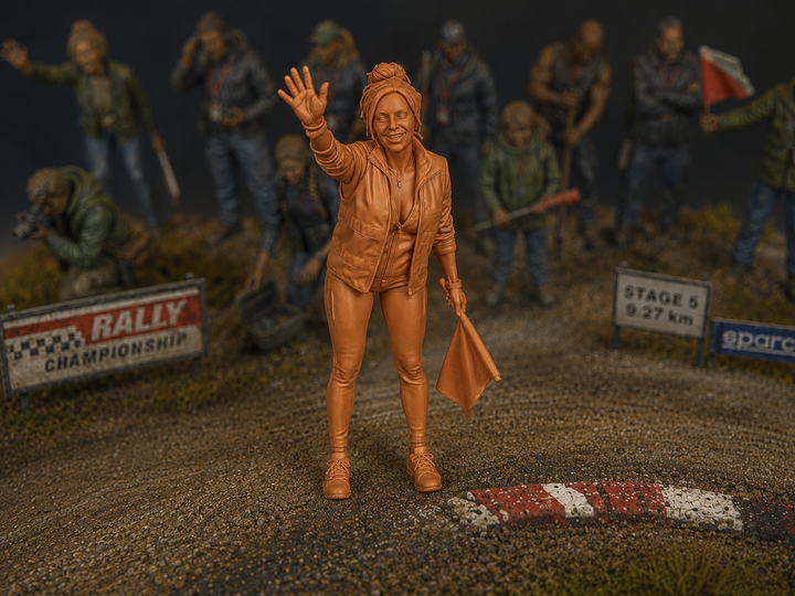 WOSC012 - Trackside Rally Crew - The Energetic Volunteer (Female)