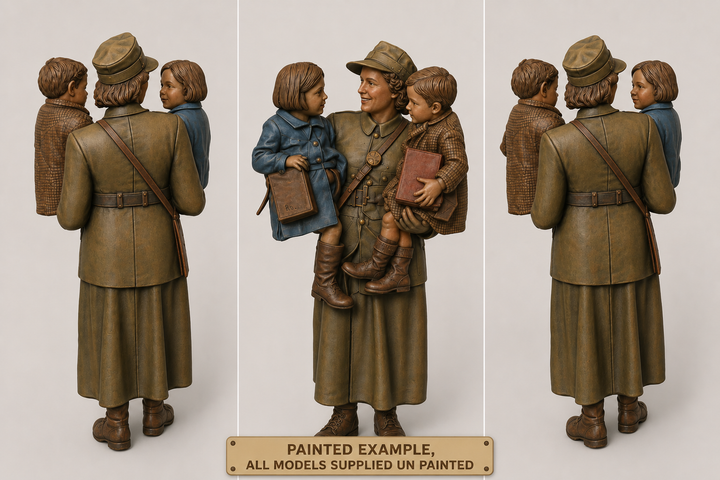 SW9376 WW2 Conductress or Clippie with Child Evacuees