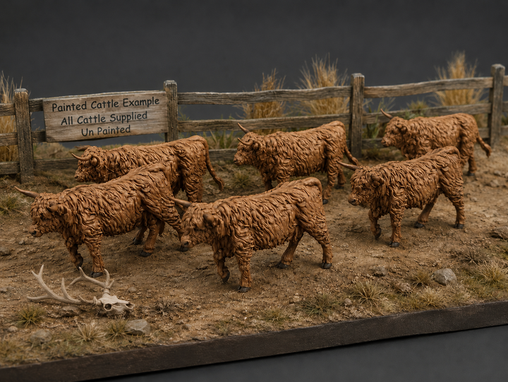 SWF002 Highland Cows Walking x 6