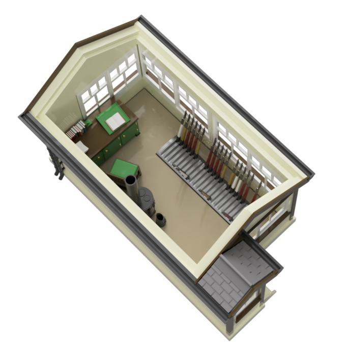 HM813D – GWR Signal Box N Scale – Scale 3D