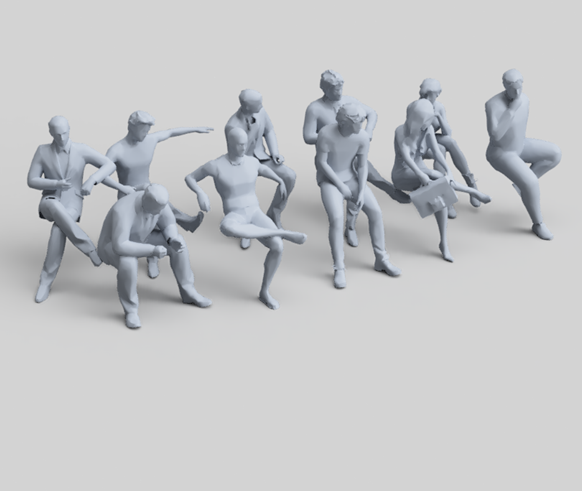 SW030 Sitting Figure Pack 1
