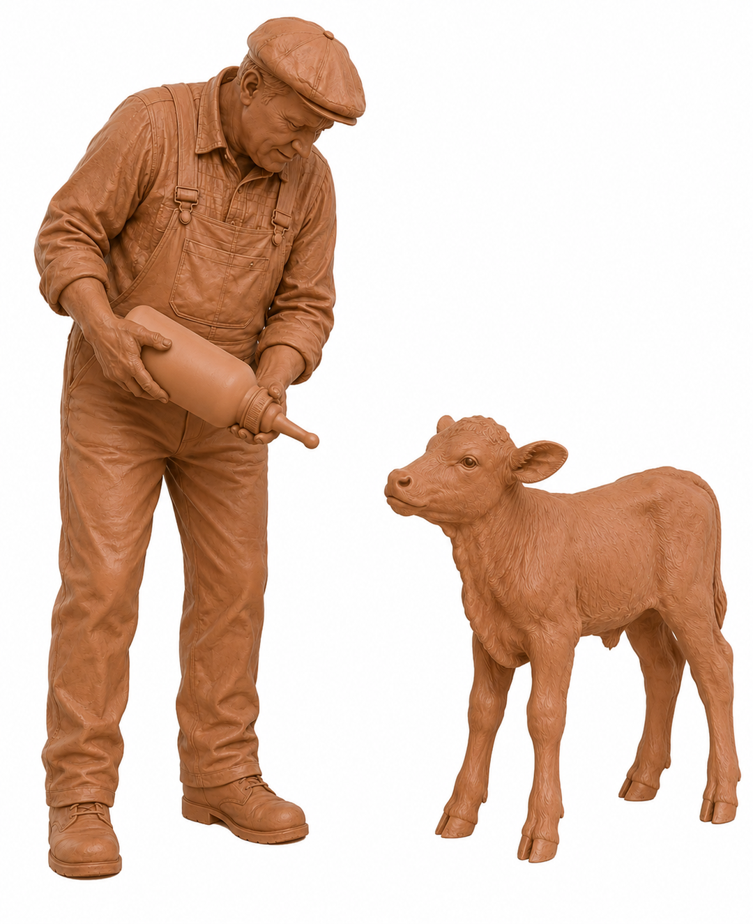 SW9508 Farmer feeding Young Calf