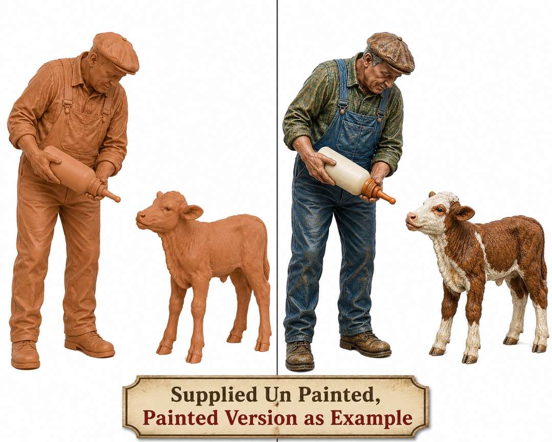 SW9508 Farmer feeding Young Calf