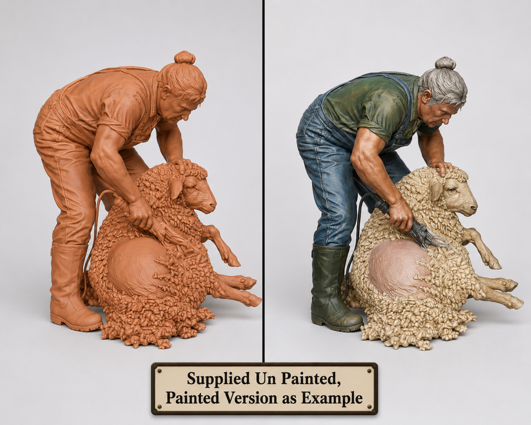 SW9502 Female Farmer Sheering Sheep