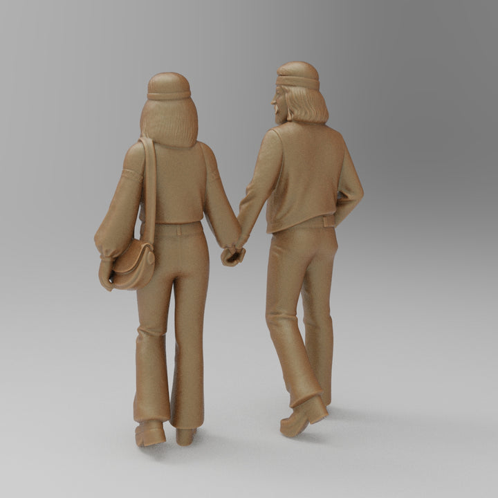 SW4428 1970s Street Scene Hippie Couple