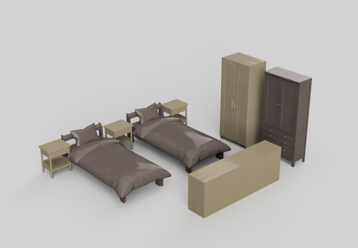 DL5003 - Household Furniture Pack F OO Scale Download