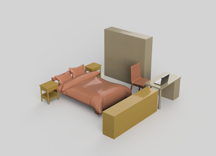 DL5003 - Household Furniture Pack G OO Scale Download